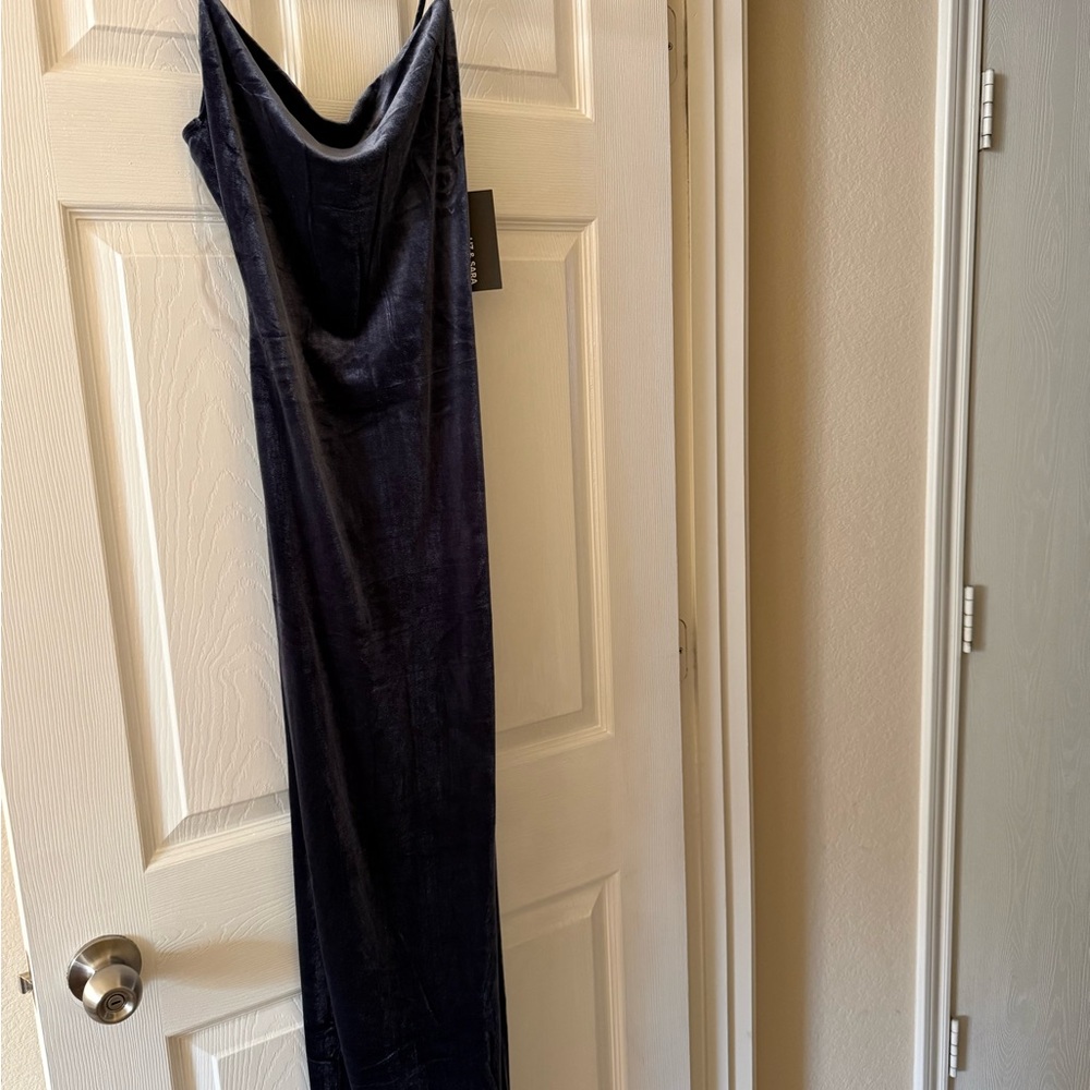 Elegant Black Velvet Gown